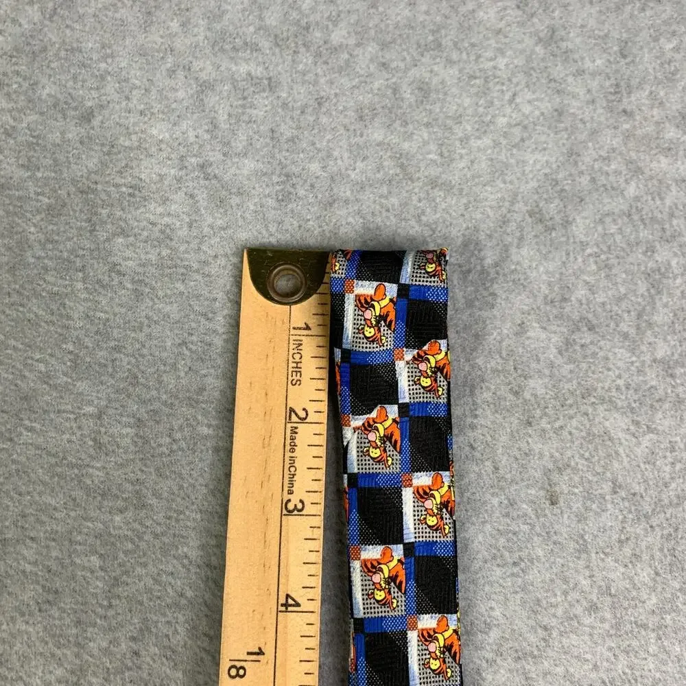 Disney Pooh Tigger Tie All Over Print Blue Black Mens